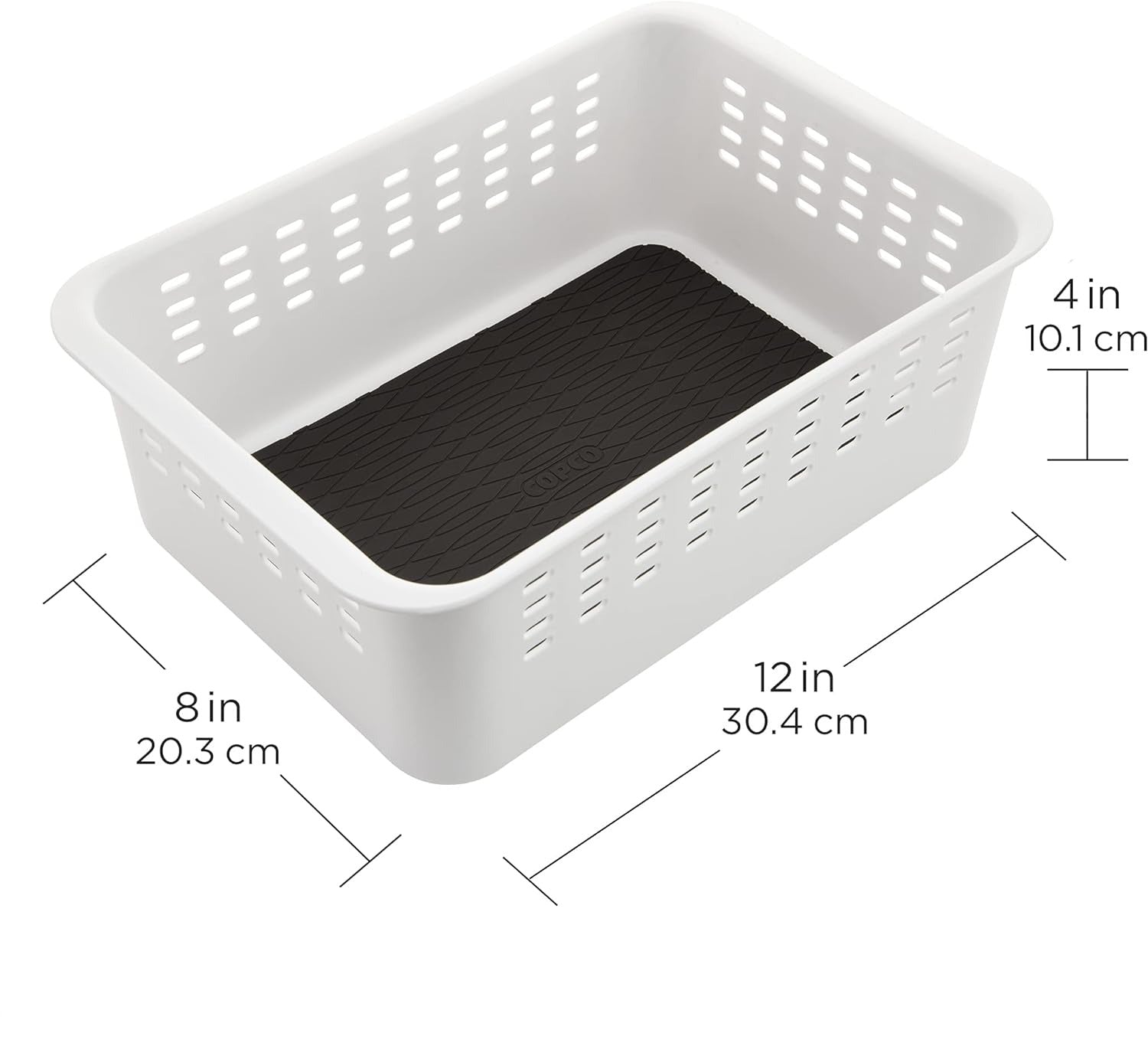 Basics Small Storage Basket, White