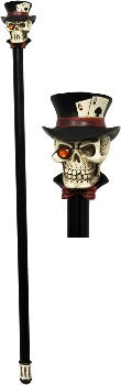 Cane Skull With Top Hat