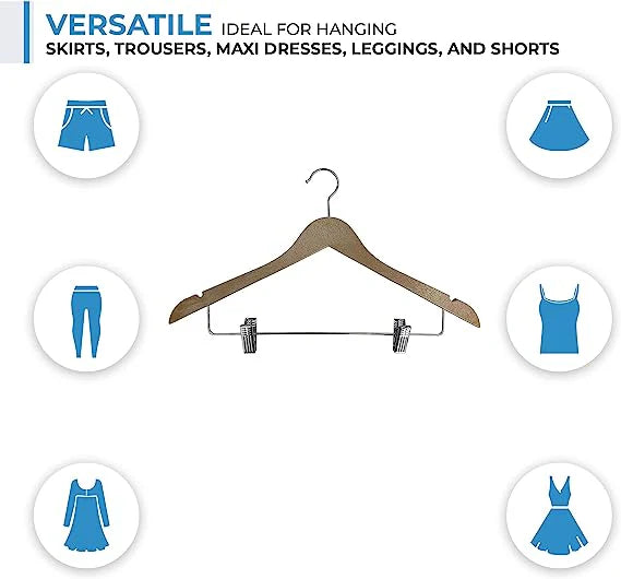 Wood-Look Dress Skirt Suit Pants Org w/ clips 20 Pcs