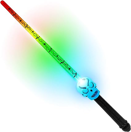 Flashing Large Globe Skull Sword