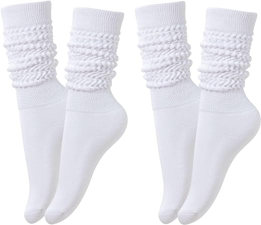 3pk Ladies Slouch Boot Socks White