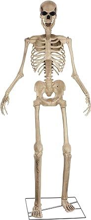 8' Towering Skeleton with Projection Eyes