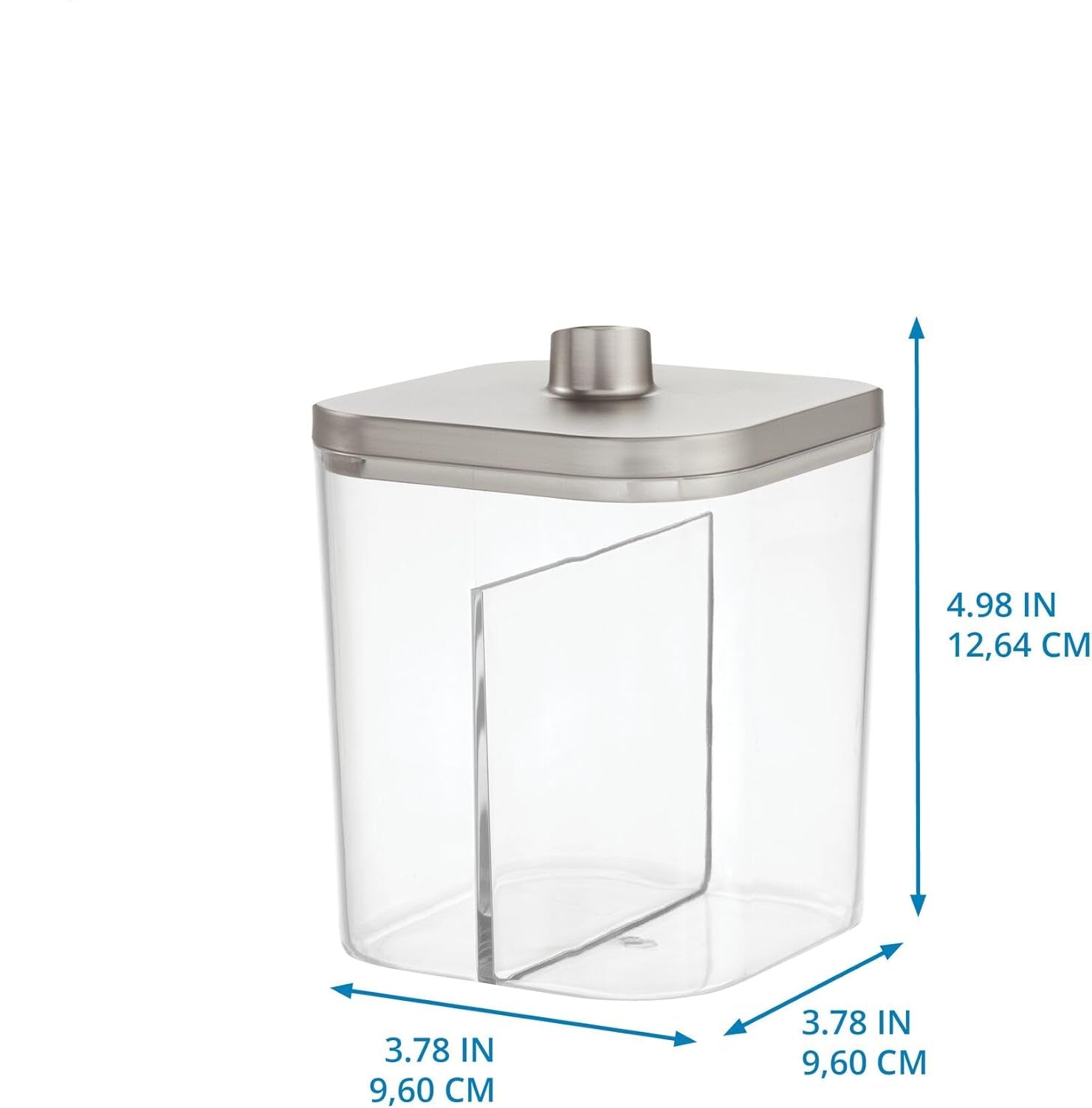 Ilyse Divided Canister Clear/ Brushed Nickel