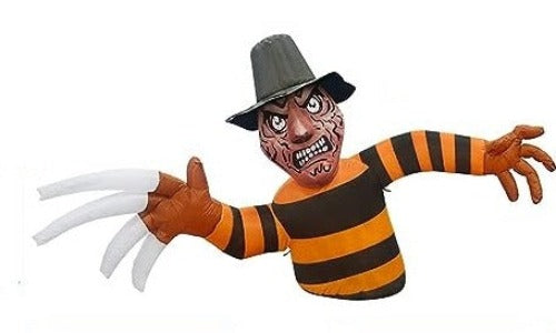 6.5 FT Long Inflatable Zombie Freddy Krueger