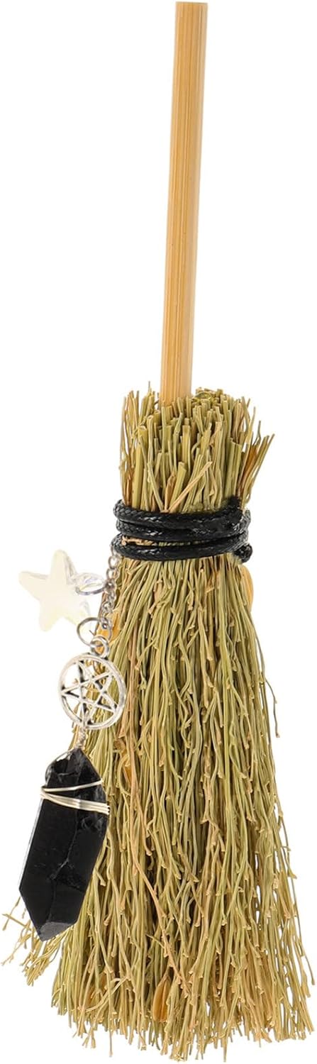 Halloween Tabletop Witch Broom 16"
