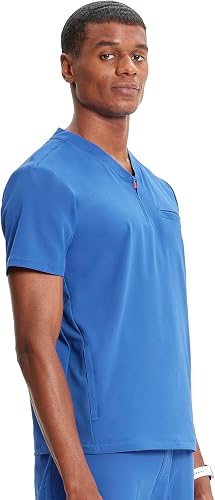 Camiseta de hombre con media cremallera - Azul royal