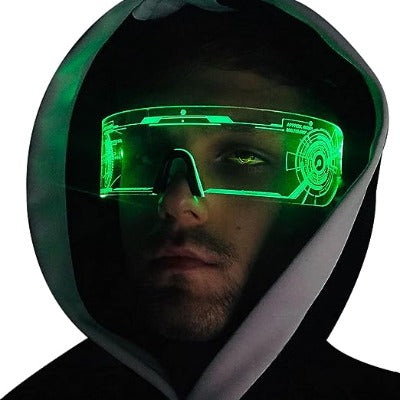 Sleek Wrap Around Futuristic Glasses