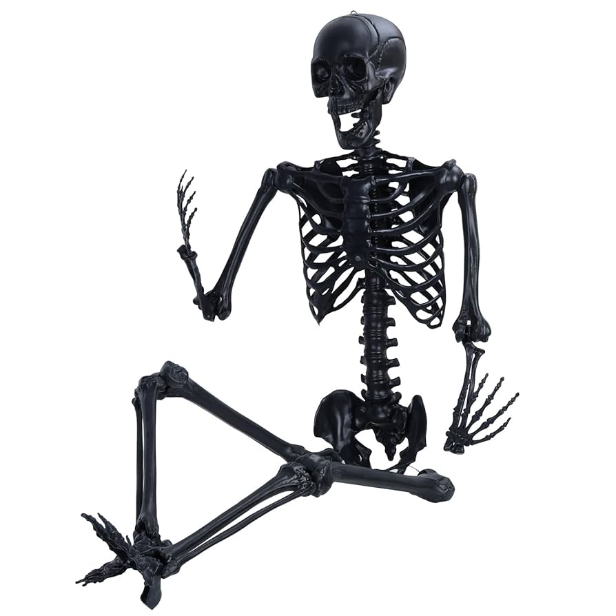 Black Light Wicked Bones Skeleton 16"