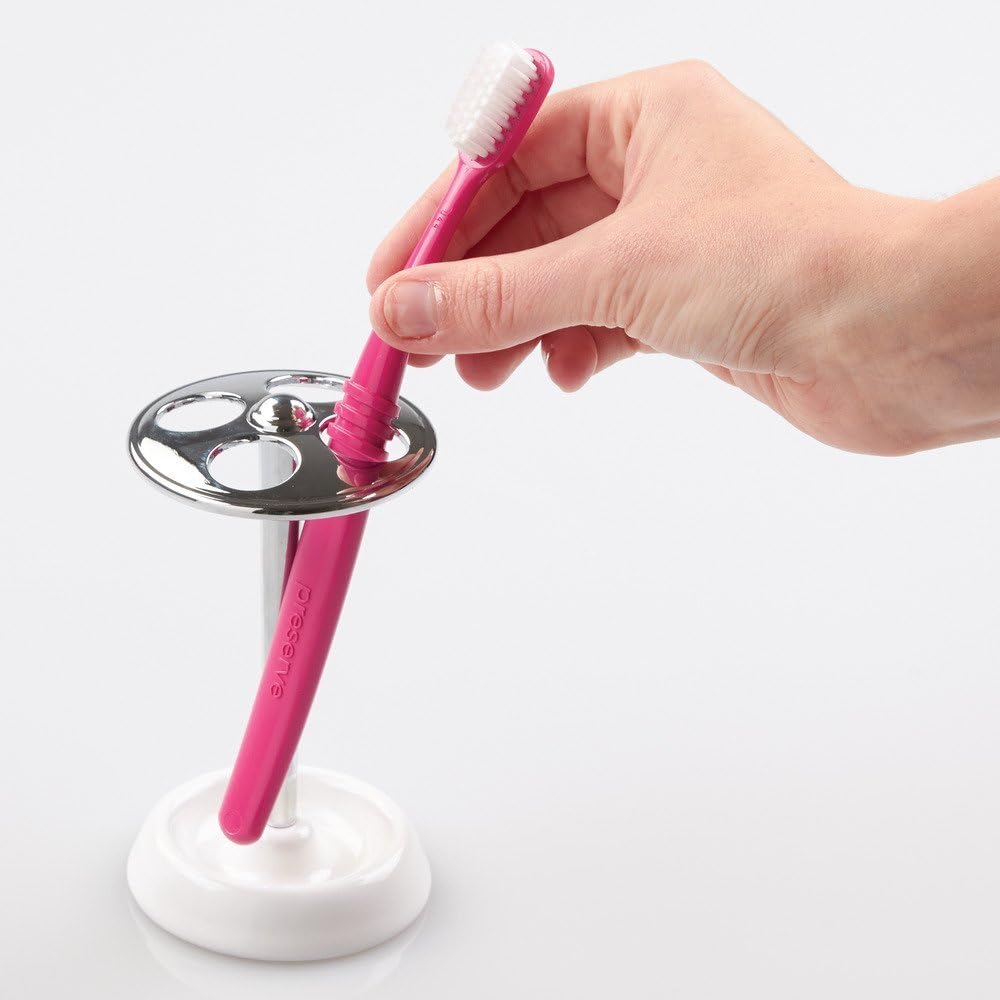 York Toothbrush Stand White/Chrome