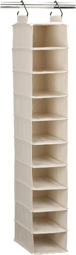Natural 10 Shelf Shoe Organizer