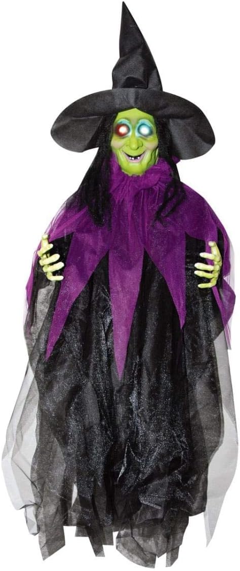 3' Hanging Light Up Witch