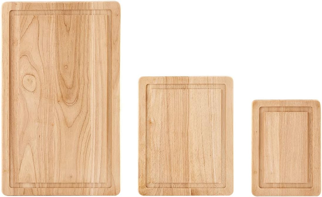 Rubberwood Chopping Board Set 3
