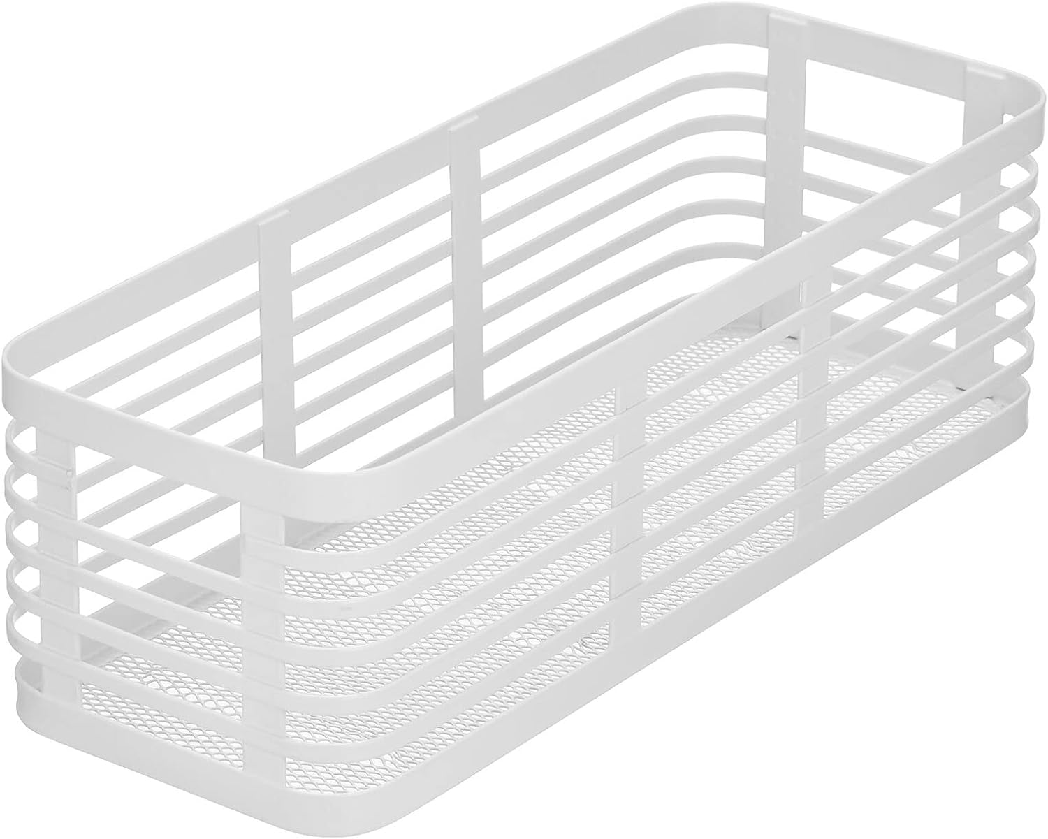 Basket Steel White 16 x 5 x 6