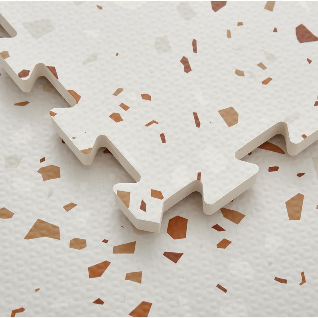 Play Mat with Design 6 Pieces - Brown