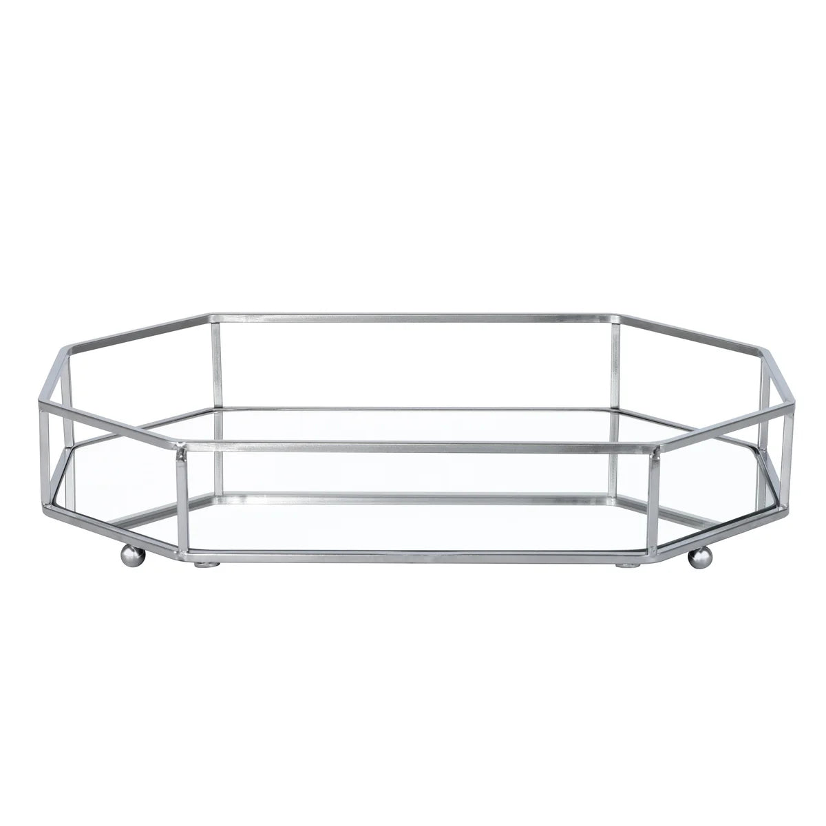 Chrome - Vanity Tray with Mirror Base