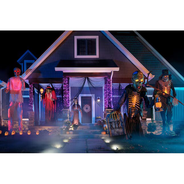 12' Light Up Skeleton Mummy Gemmy