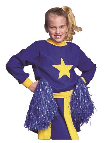 Blue Cheerlead Pom Poms 2 Piece