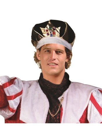 Adult King Crown : Black Velvet