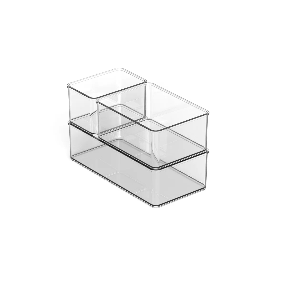 Clear - S/3 Storage Bins Small, Medium, Large