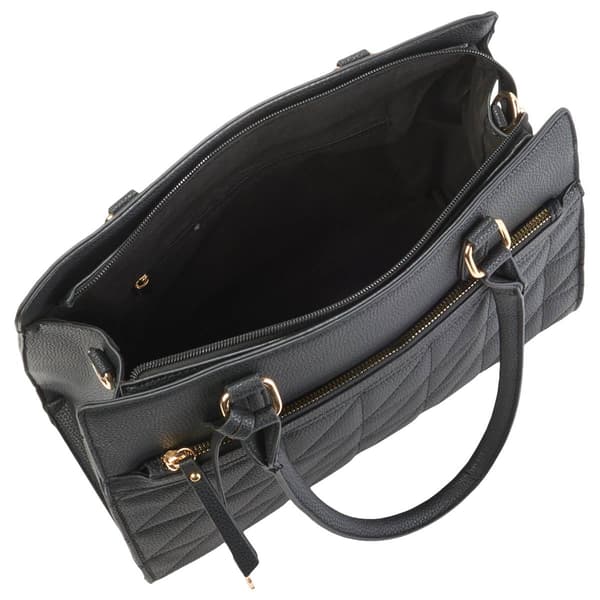 Satchel Bag with Handles Black