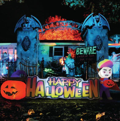 11.5 FT Long Happy Halloween Inflatable Sign