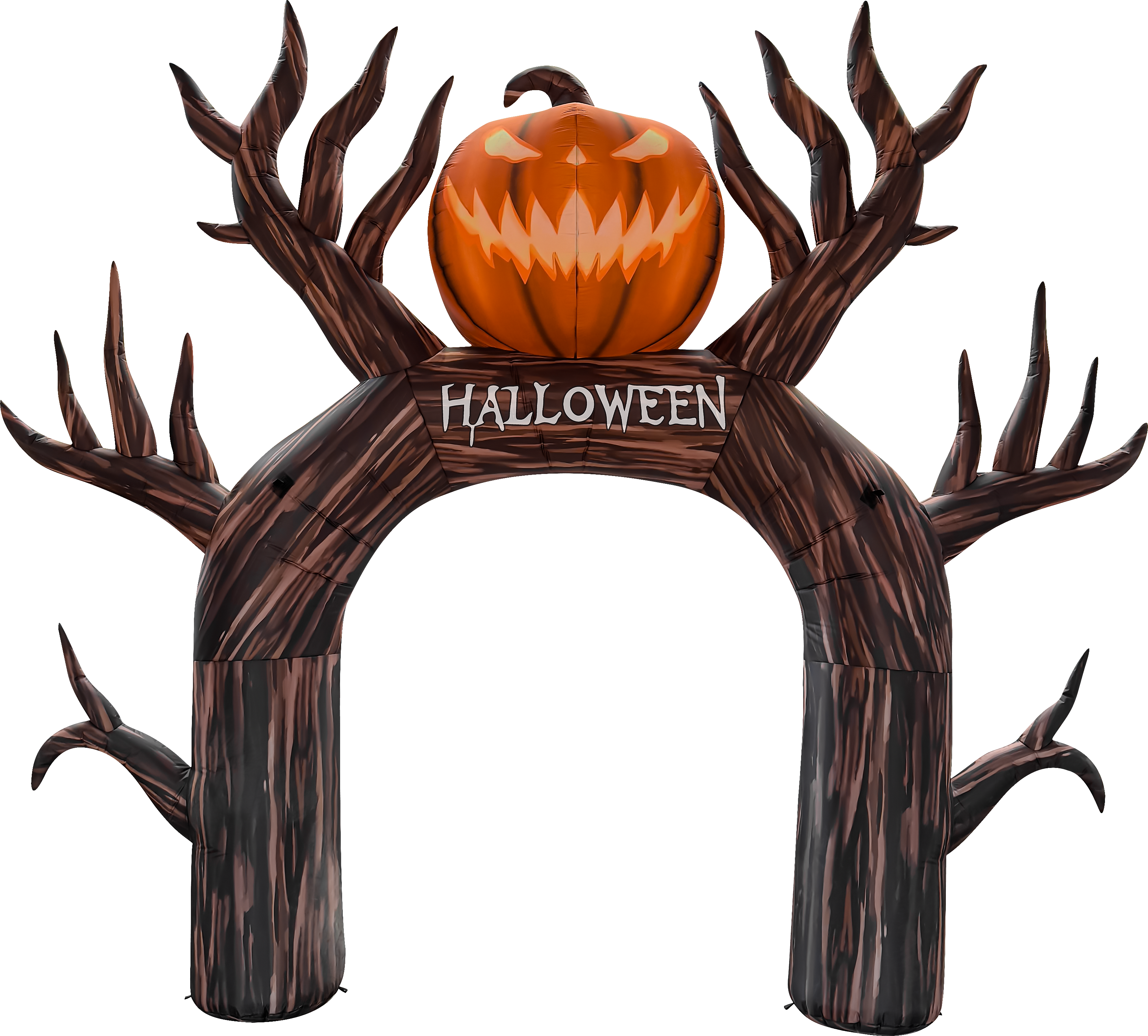 12.3FT Tall Inflatable Halloween Tree Arch with Pumpkin