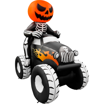 6.7 pies de alto Calabaza inflable de Halloween con coche