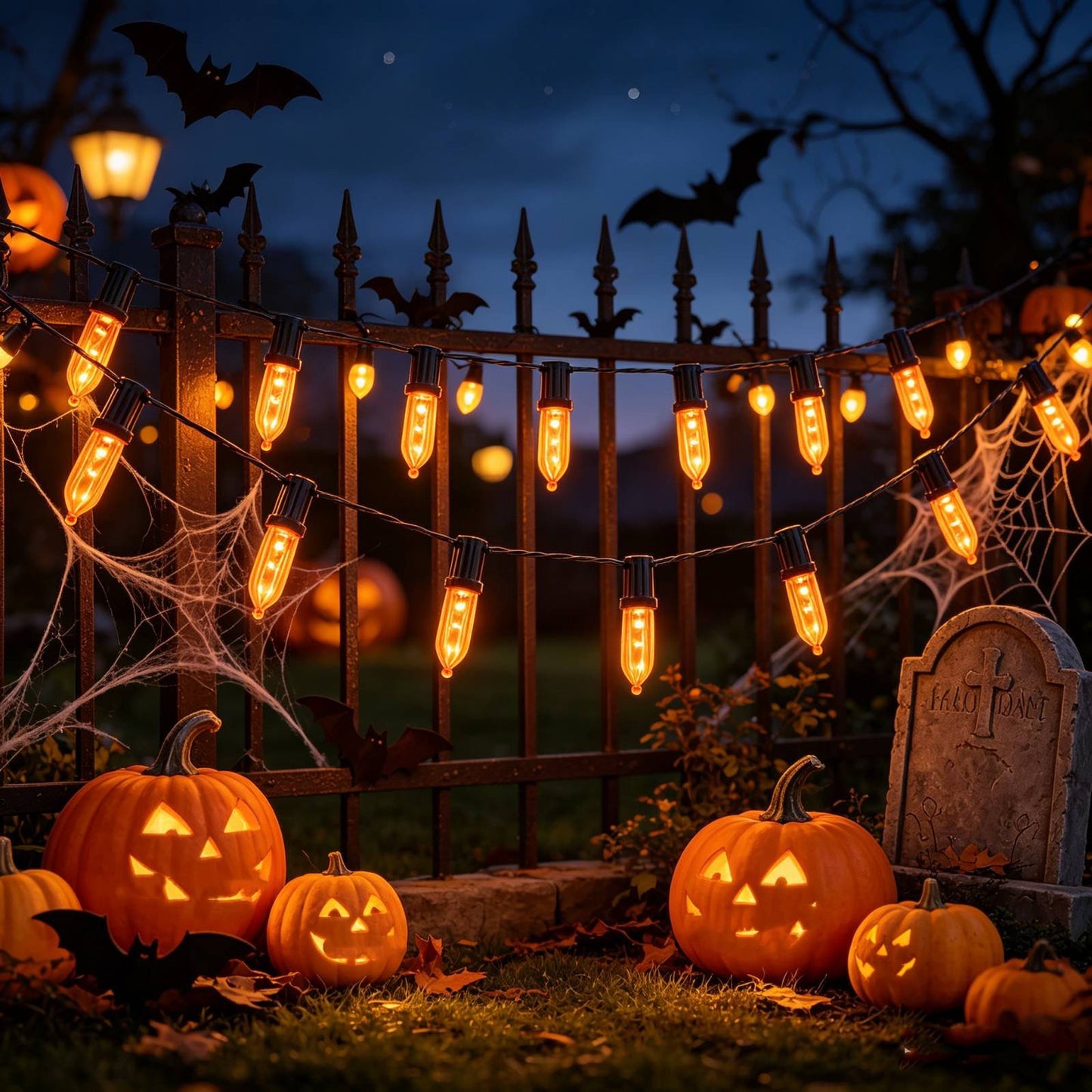 50pk Halloween Indoor Incandescent String Lights Orange
