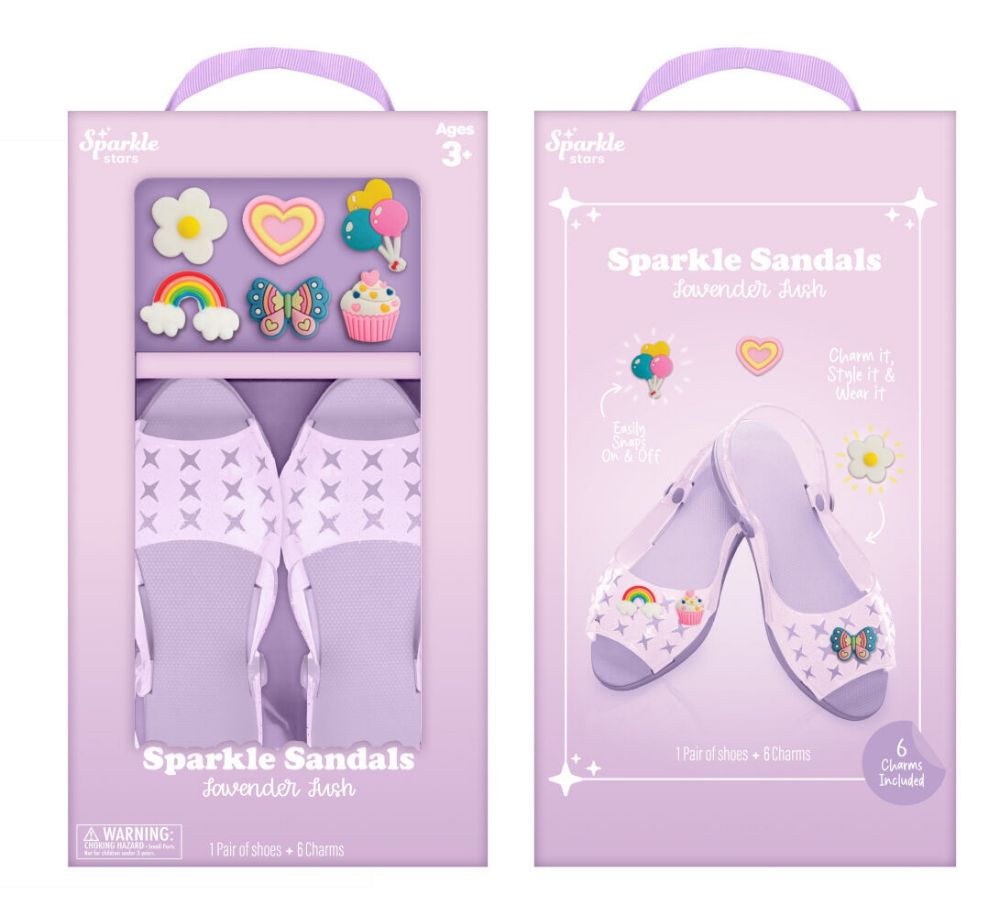 Diy Shoes with 6 Charms Purple