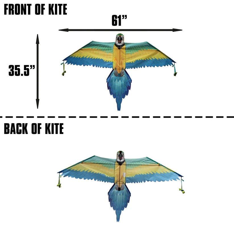 RainForest Macaw Nylon Kite, 44 Inches Tall