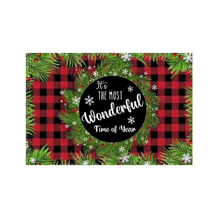 Winter Joy Door Mats Wonderful Plaid