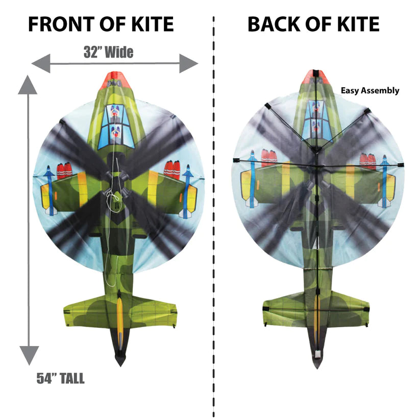WindNSun FlightZone AttackCopter Nylon Kite, 54 Inches Tall