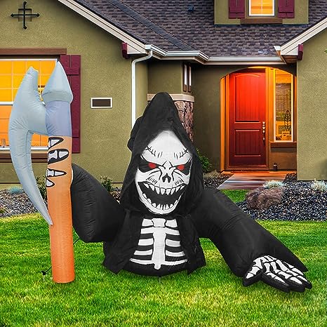 7 FT Long Inflatable Skeleton Ghost