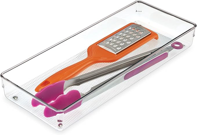 RPET Linus Shallow Drawer Binz 6" x 15" x 2" Clear