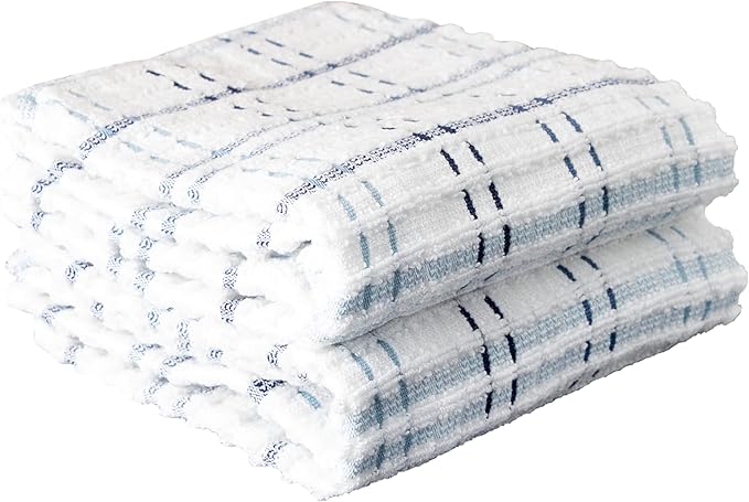 Check Kitchen Towel Federal Blue 18 x 28