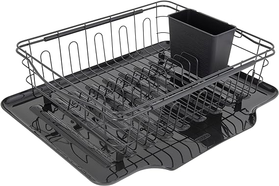 3-IN-1 Multi-Use Dish Rack, Black