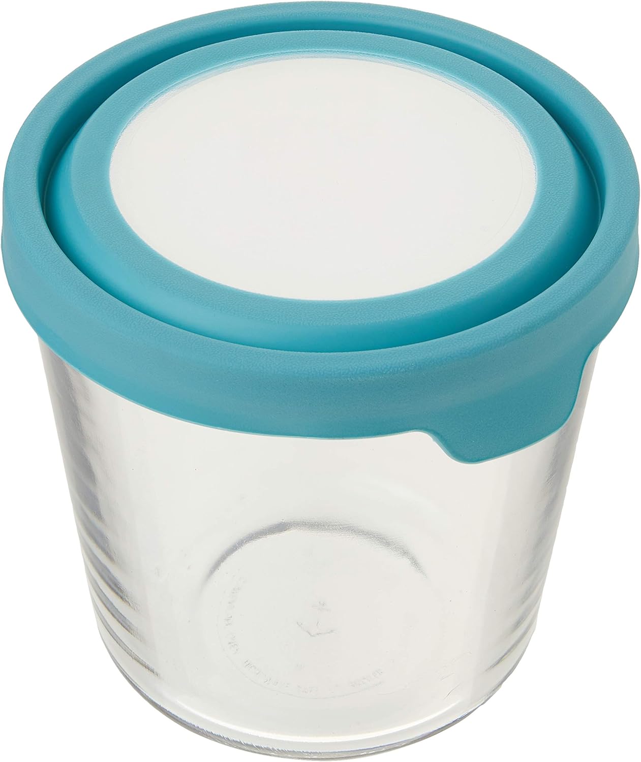 Glass Food Storage, 7-Cup Tall, Mineral Blue