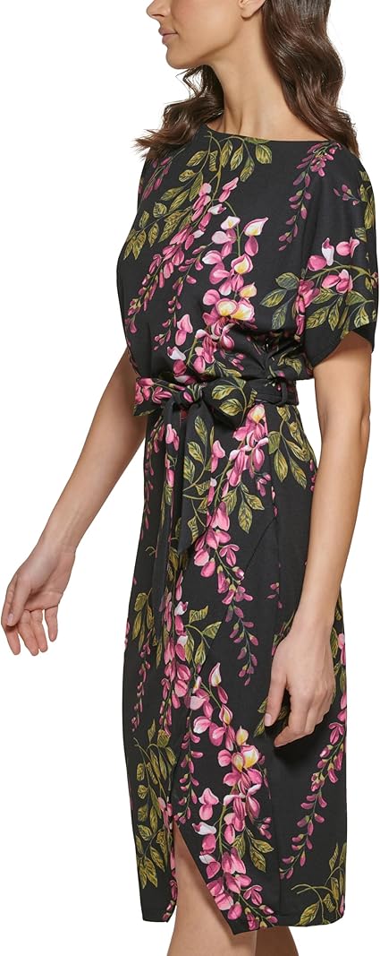 Formal Knee-Length Sheath Dress Black Multi - Kensie
