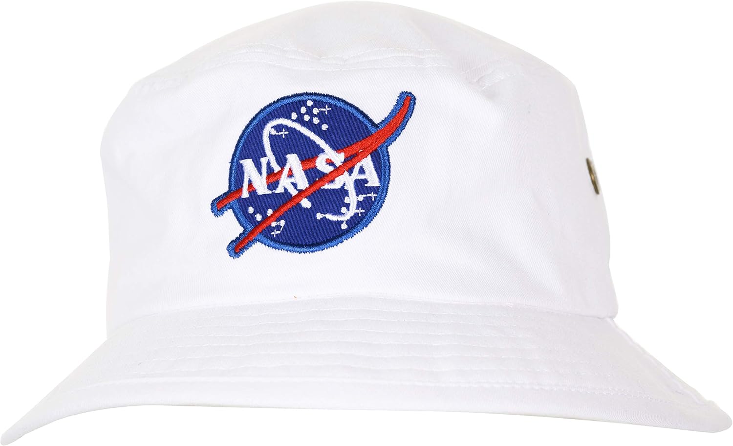 NASA Bucket Hat, White, Meatball Logo,50cm
