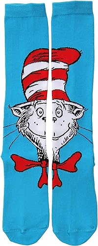The cat in The hat Knee High Costume Socks