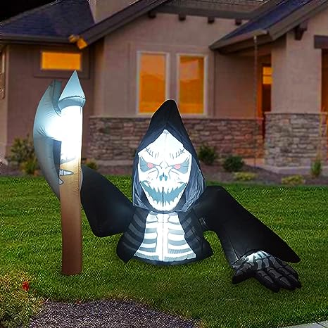 7 FT Long Inflatable Skeleton Ghost