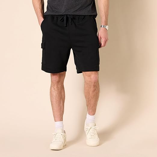 Men's Cargo Fleece Short Black