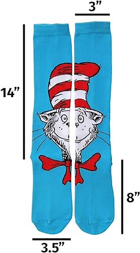 The cat in The hat Knee High Costume Socks