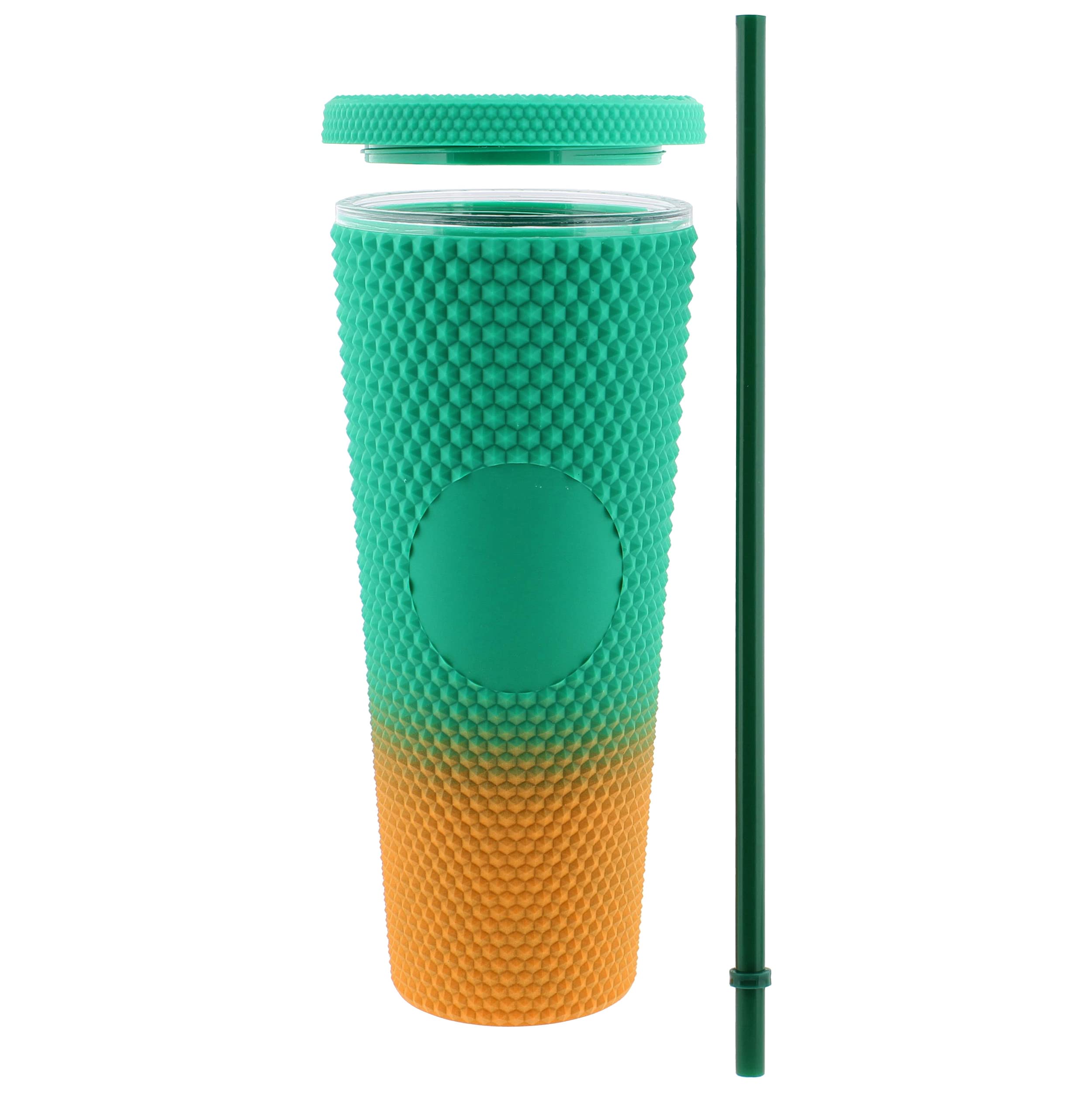 Rainbow Colored Textured Tumbler Cup