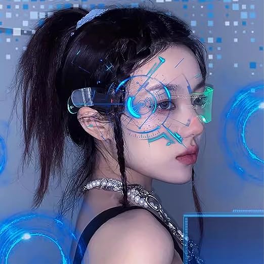 Sleek Wrap Around Futuristic Glasses
