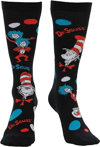 The Cat In The Hat Pattem Socks Adult