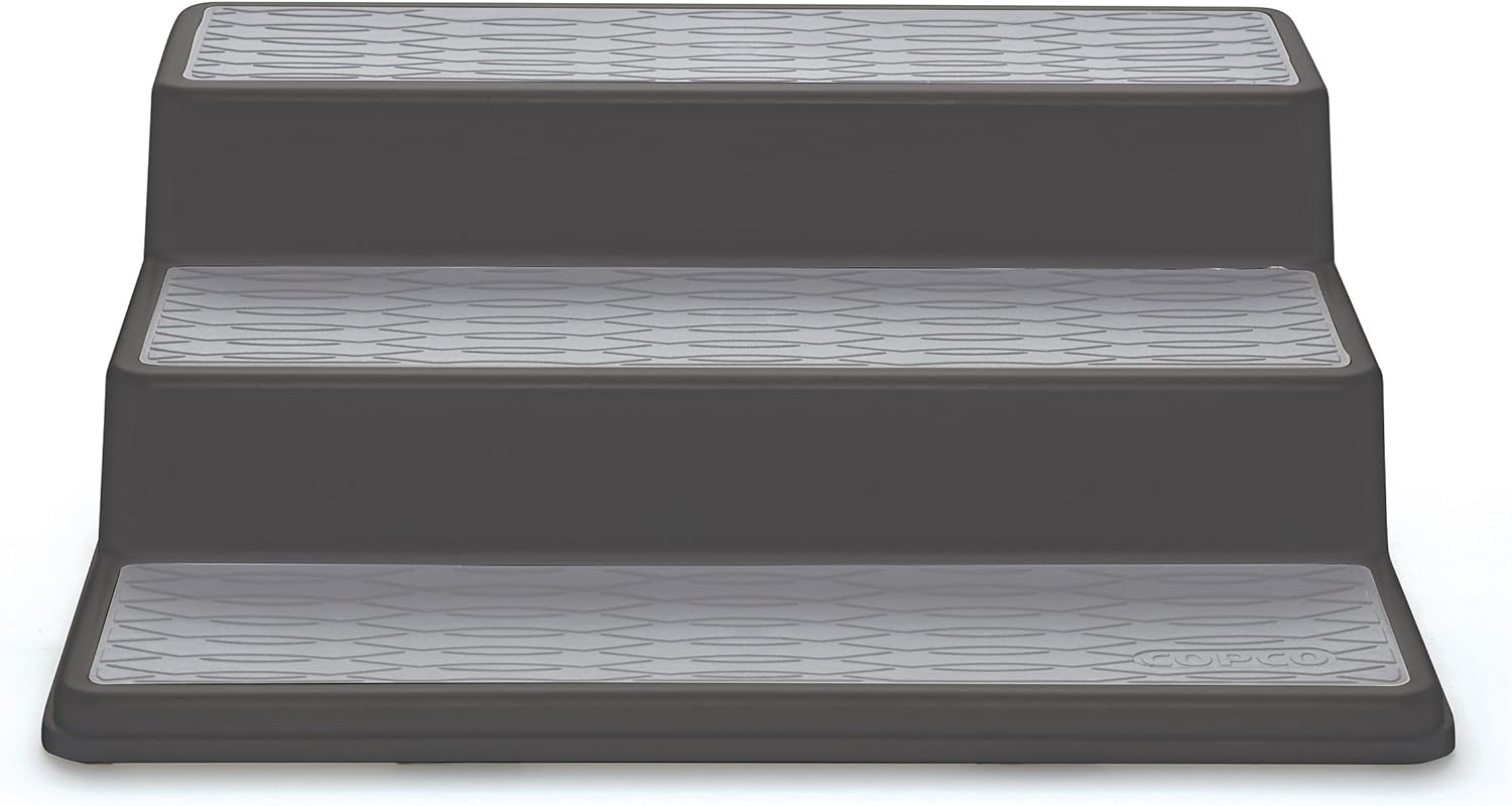 Non-Skid 3-Tier Spice Pantry Kitchen Cabinet Organizer Charcoal