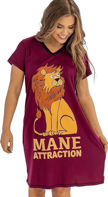 Mane Attraction- Lion Vneck Nightshirt