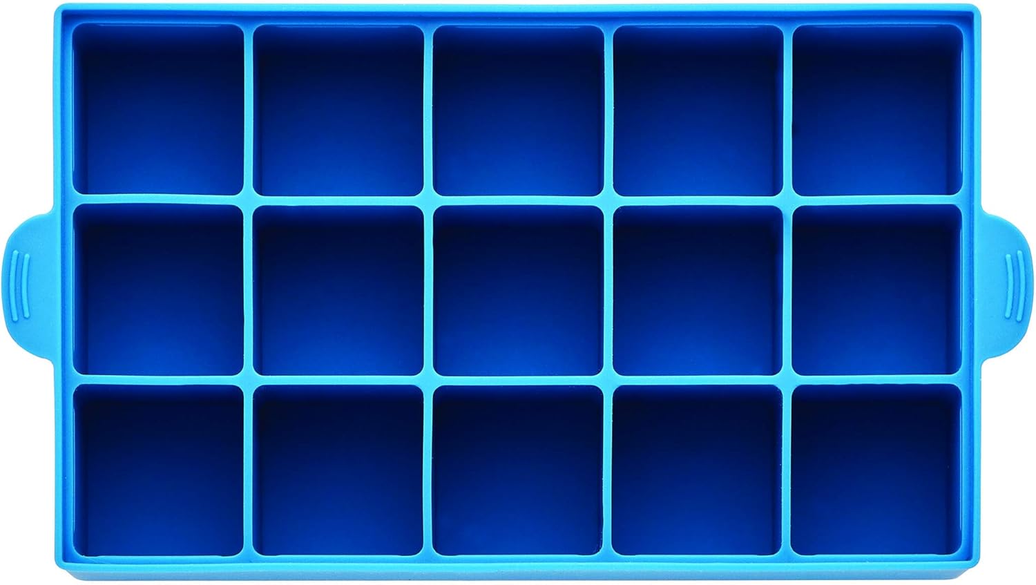 Pro Silicone Ice Cube Trays with Lid, 4-Piece, Blue