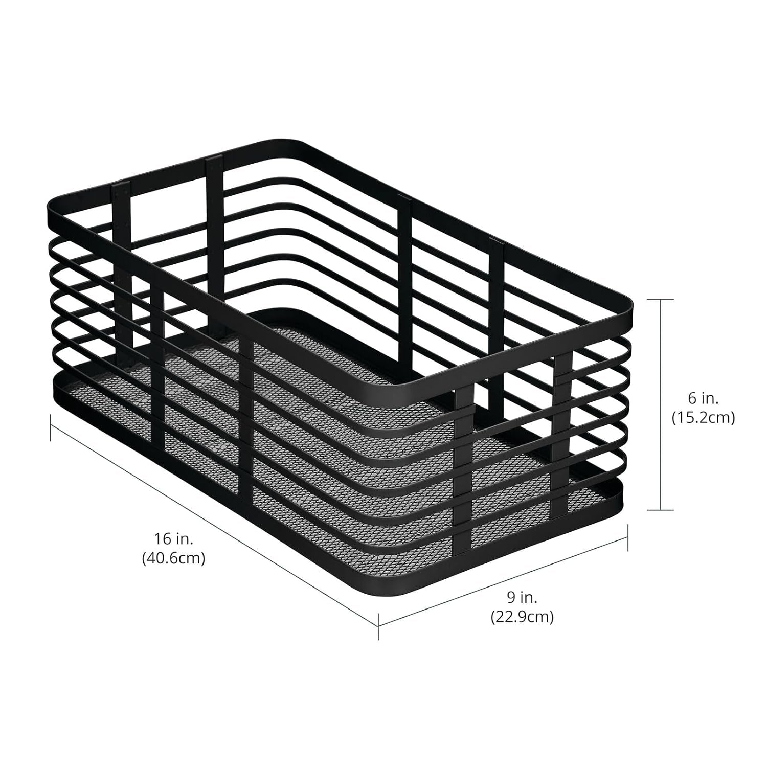 Basket Black 16 x 9 x 6